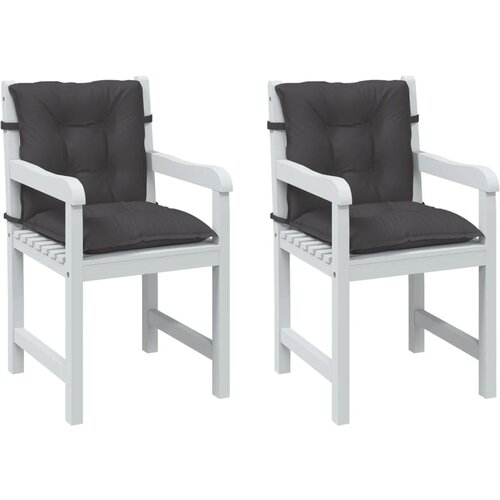 VidaXL Jastuci za stolice 2 kom pro&amp;scaron;arano antracit 100x50x7 cm tkanina Slike