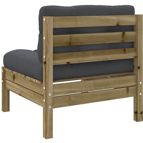  9-dijelni set vrtnih sofa s jastucima od impregnirane borovine Smeđa Slike