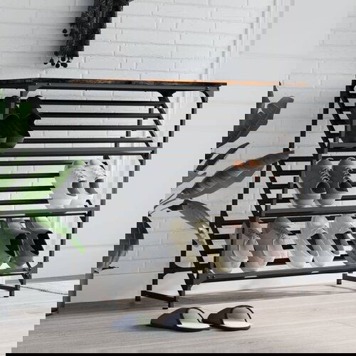 VidaXL Stalak za cipele boja hrasta 90x30x85 cm konstruirano drvo Slike