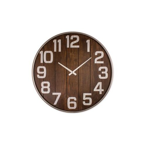 WALLXPERT dekorativni metalni zidni sat antique medium walnut Cene