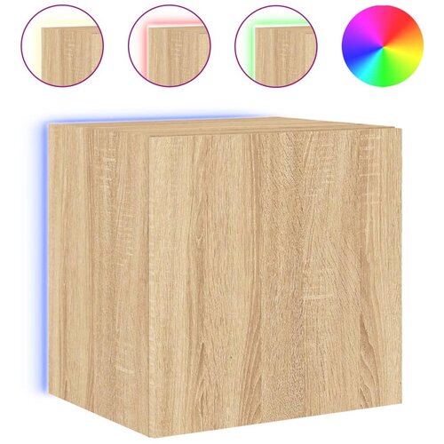 Maison Chic Stenska TV omarica - TV stojalo - Televizijska omarica z LED lučkami sonoma hrast 40,5x35x40 cm, (21701157) Cene