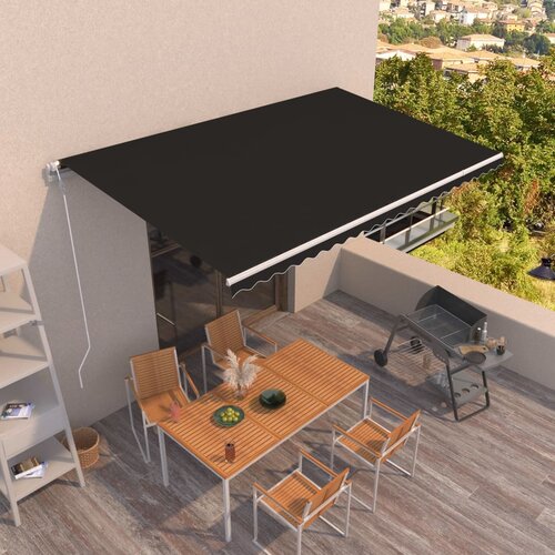 vidaXL Avtomatsko zložljiva tenda 500x350 cm antracitna Cene