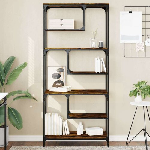  Regal za knjige boja hrasta 81 x 36 x 176 cm konstruirano drvo Cene