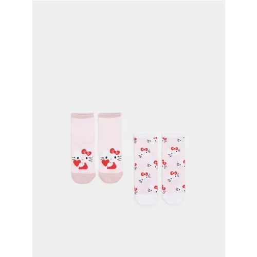 Sinsay komplet od 2 para čarapa Hello Kitty za djevojčice YC392-MLC