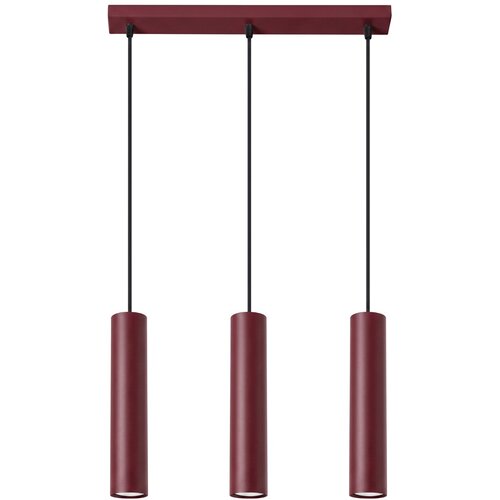 Sollux Lighting Viseča svetilka LAGOS 3L burgund, (5000352204) Cene