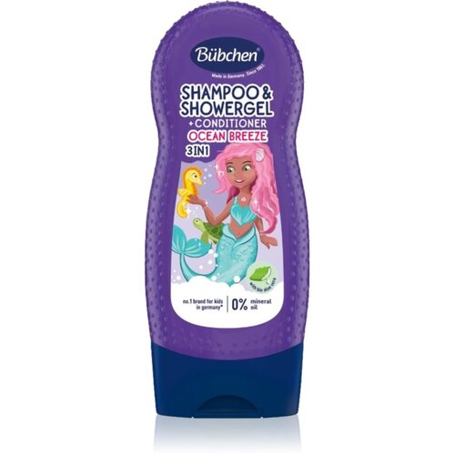 Bübchen Kids Ocean Beauty 3 v 1 &scaron;ampon, balzam in gel za prhanje za otroke 230 ml Cene