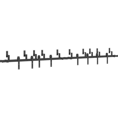 VidaXL Pribor za klizna vrata 152,5 cm čelični crni Slike