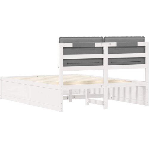  Krevetni okvir s tapiciranim uzglavljem Svijetlo siva Svjetlosiva 135 x 190 cm Slike