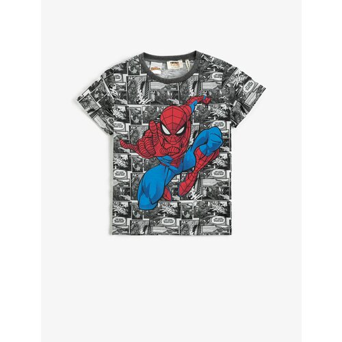 Koton Spiderman Printed Short Sleeve T-Shirt Licensed Crew Neck Slike