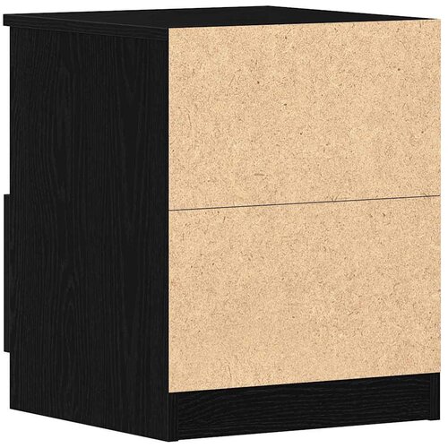  Noćni ormar 2 pcs Crni hrast 40 x 40 x 50 cm Konstruirano drvo Slike