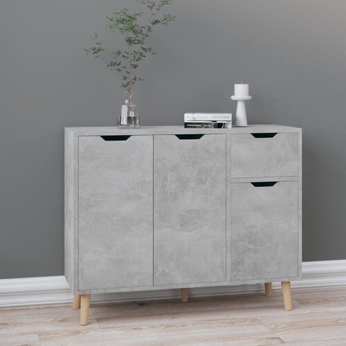 VidaXL Komoda betonsko siva 90x30x72 cm iverna plo&amp;scaron;ča Slike