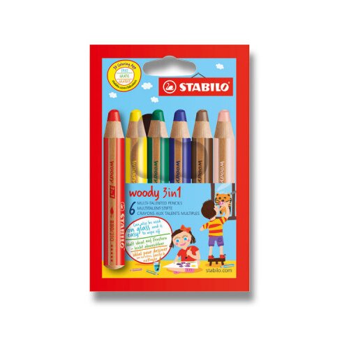 Stabilo Barvice Woody 3 v 1 – 6 barv Cene