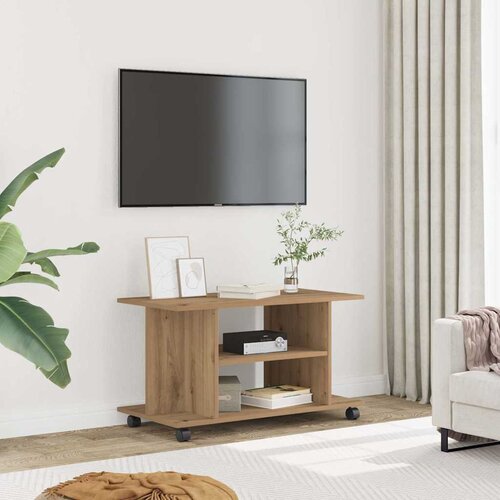 TV ormarić s kotačićima Artisan hrast 80x40x45 cm izrađeno drvo Cijene