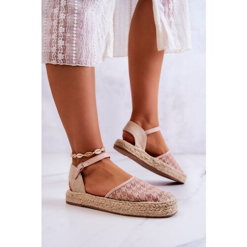 FE1 Women's Espadrilles With Buckle Nude Charlene Slike