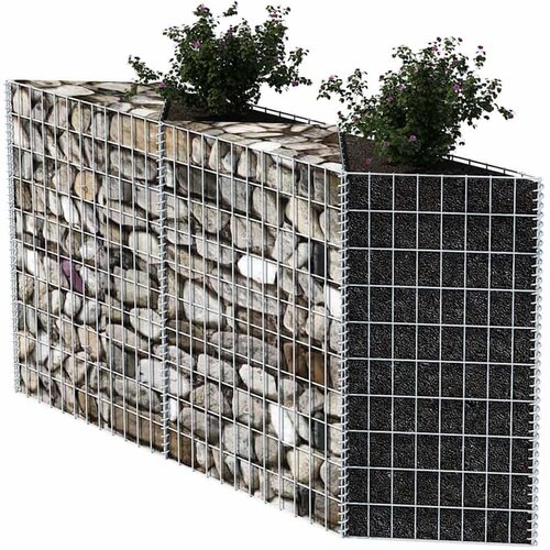  Gabionska ko&amp;scaron;ara od pocinčanog čelika 120 x 30 x 100 cm Slike