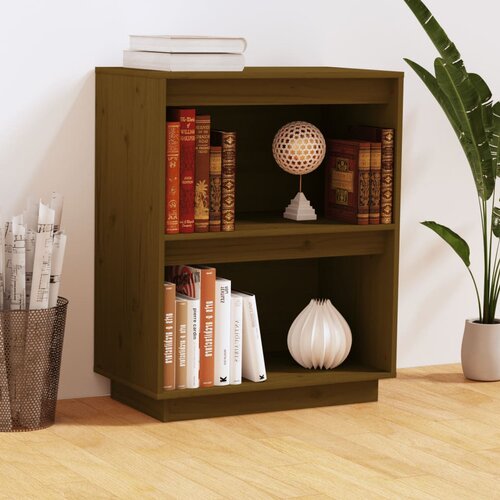 vidaXL konzolna omarica medeno rjava 60x34x75 cm trdna borovina Cene