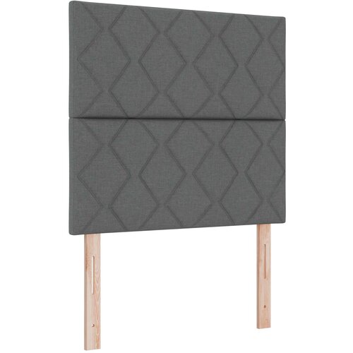  Boxspring krevet s madracem Tamnosiva 100 x 200 cm Tkanina 200 x 100 x 140.5 cm Slike