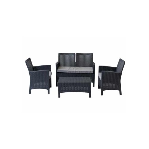  Baštenska garnitura Rattan 2 Graphite 9402A Cene