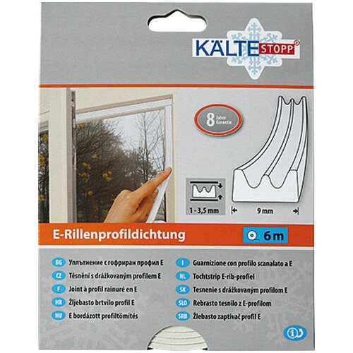 KÄLTESTOPP tesnilo e-profil (belo, dolžina: 6 m) Cene