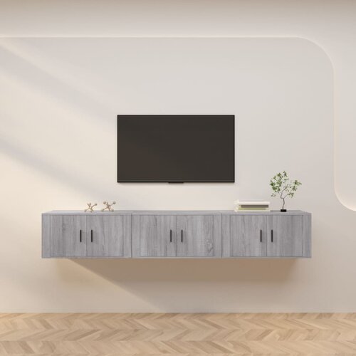 vidaXL Zidni TV ormarići 3 kom boja sivog hrasta sonome 80x34 5x40 cm Cijene
