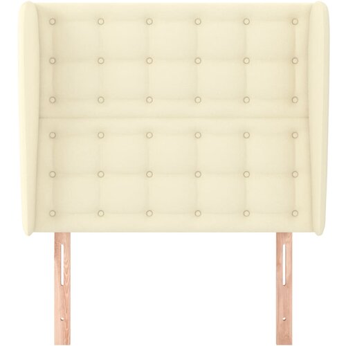  Uzglavlje s u&amp;scaron;ima krem 93x23x118/128 cm od umjetne kože Slike