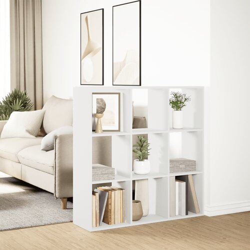  pregrada / regal za knjige bijeli 102x29x103,5 cm drveni Slike