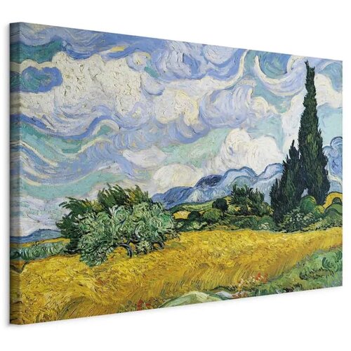  Slika - Vincent Van Gogh – Wheat Field with Cypresses 90x60 Na talijanskom platnu Cene