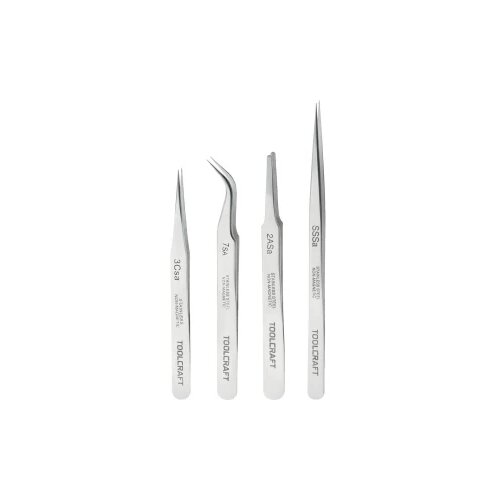 Toolcraft 4-dijelni komplet pinceta od plemenitog čelika. Slike
