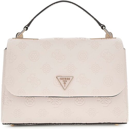 Guess Ročne torbice Tisha Top Handle Flap Bela Slike