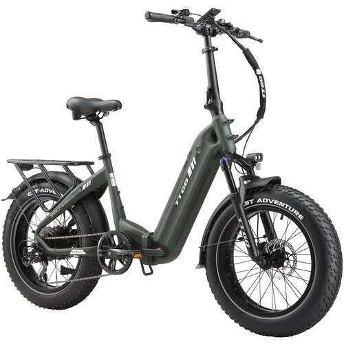 TTGO Zložljivo električno kolo F6 Boost 250 W 48 V 18 Ah, doseg 120 km, 20-palčne debele pnevmatike, zeleno, (5000234145) Cene