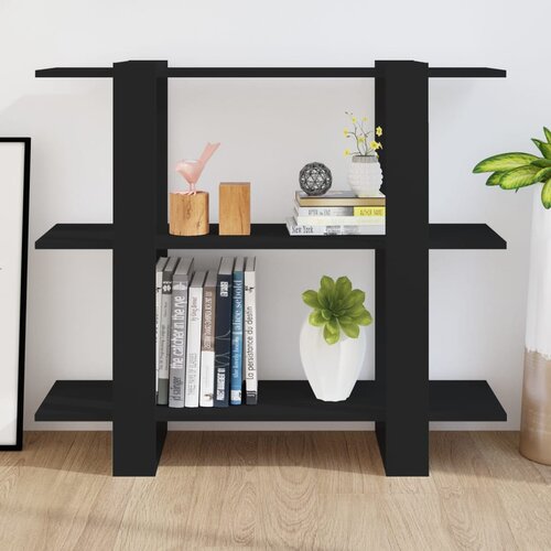  za knjige / sobna pregrada crni 100x30x87 cm Slike