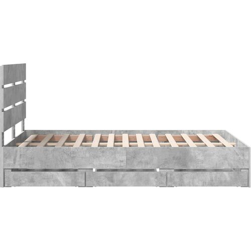  Krevetna konstrukcija s ladicama Betonski sivi 135 x 190 cm Siva 196 x 138 x 100 cm Slike