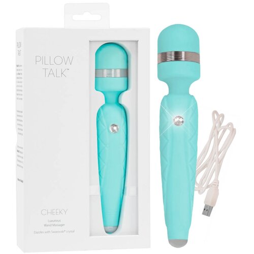 Pillow Talk Cheeky Wand - masažni vibrator z možnostjo polnjenja (turkizna) Slike