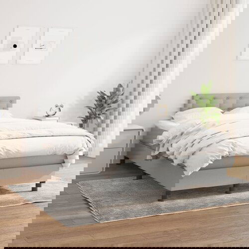 The Living Store Box spring postelja z vzmetnico svetlo siva 120x200 cm blago - Box Spring Postelja, (21518845) Cene
