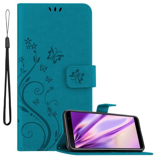 Cadorabo Samsung Galaxy J4 PLUS v klasična rožnata zlata - ovitek v cvetličnem dizajnu z magnetnim zapiranjem, stoječo funkcijo in režami za kartice, (20563919) Cene