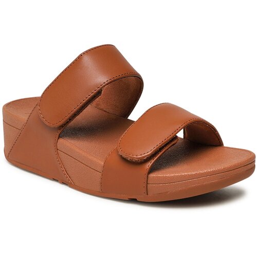 Fitflop Lulu Adjustable Leather Slides Smeđa Slike