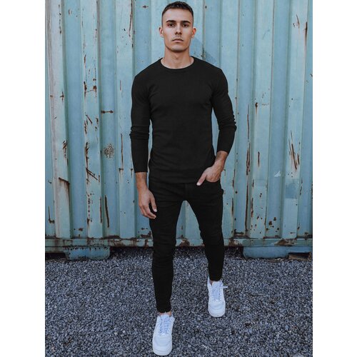 DStreet Sweter męski klasyczny czarny Slike