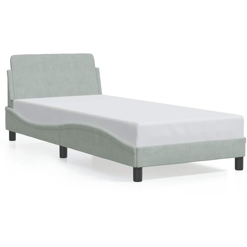  Okvir za krevet Dover svjetlosivi 90x190 cmbar&amp;scaron;unasti Slike