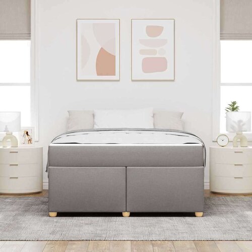  Okvir za krevet Sivo-smeđa 160 x 200 cm tkanina Slike