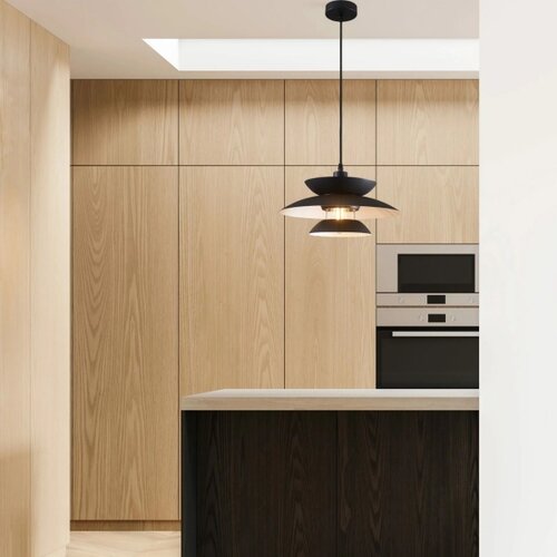  Viseći luster na sajli BERIT 1xE27/20W/230V, crna Slike