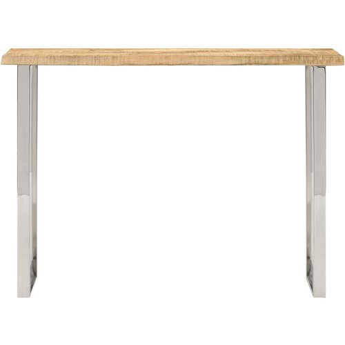 Maison Chic konzolna miza - miza ob steni z naravnim robom 105x33x76 cm trden mangov les, (21786391) Slike