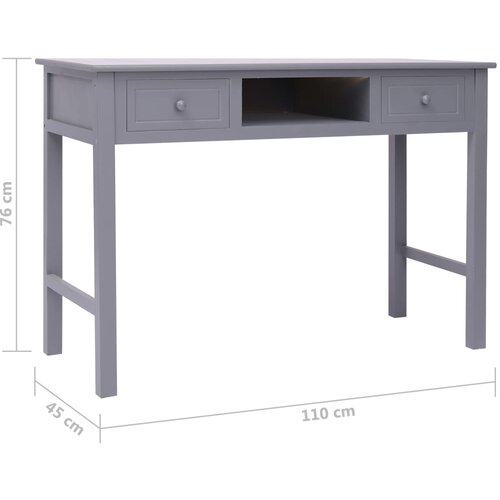  Pisaći stol sivi 110 x 45 x 76 cm drveni Slike