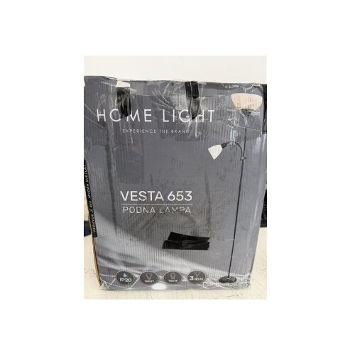 HOME LIGHT Vesta 653 Podna lampa 1xE27+1xE14 crna OUTLET Slike