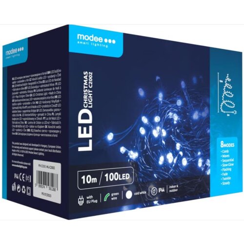 MODEE lighting ML-C2002 lampice za jelku sa 100 led dioda dnevno svetlo,10m bele Slike