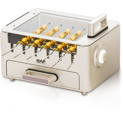 RAF Grill i aparat za ražnjiće 2u1 R.5423, 800 W, Beli Cene