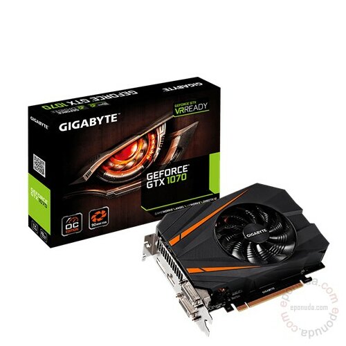 Gigabyte nVidia GeForce GTX 1070 8GB 256bit GV-N1070IXOC-8GD grafička kartica Slike