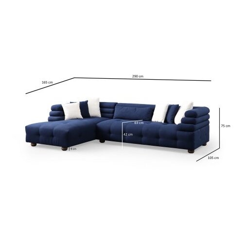 Atelier Del Sofa Kutna sofa Boston, 300x186 cm, Plava Slike