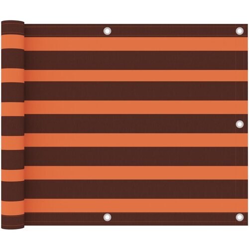 vidaXL Balkonsko platno oranžno in rjavo 75x400 cm oksford blago Cene