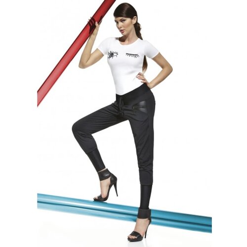 Bas Bleu WOMEN&amp;#039;s pants ALEXA elegant with leather elements Slike