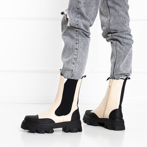 Resti Beige women's boots on a massive sole Rosidi - Footwear Cene